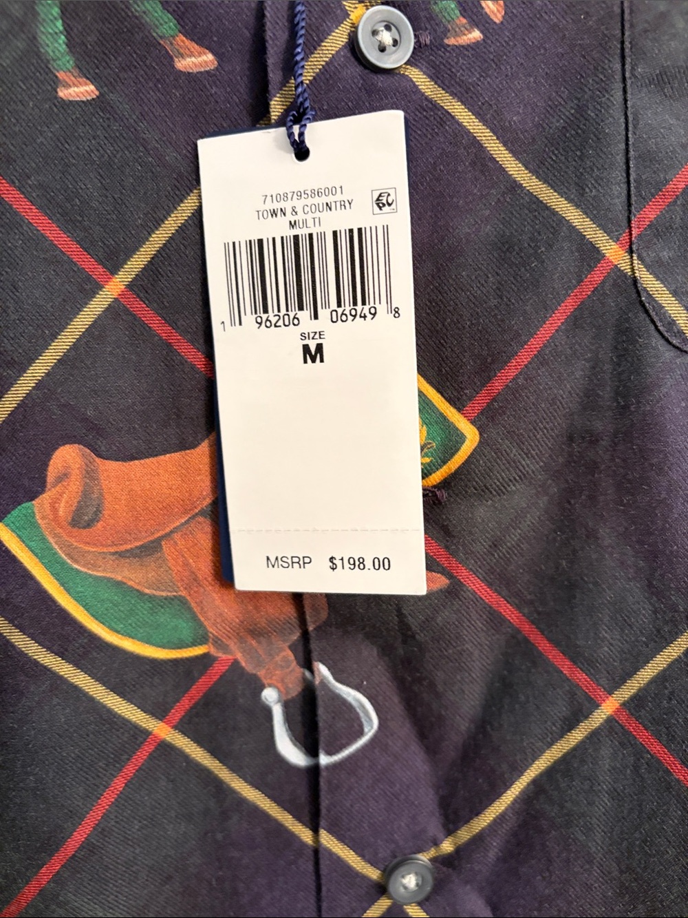 Polo by Ralph Lauren Black Equestrian Print Button-Down Shirt - Picture 3 of 3
